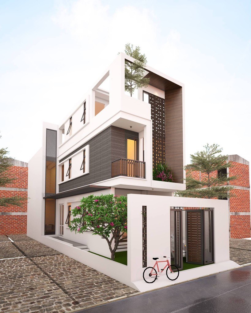 Nhà ống hiện đại 2–3 tầng